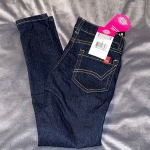 🍰 5/$20 Girls Size 7 Super Skinny Dickies Jeans - Dark Blue - NEW